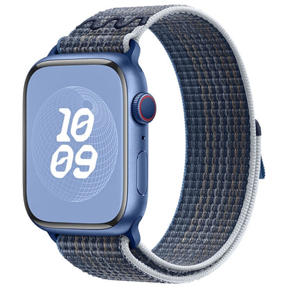 For Apple Watch Series 5 40mm Loop Nylon Watch Band(Storm Blue) - Watch Bands by PMC Jewellery | Online Shopping South Africa | PMC Jewellery