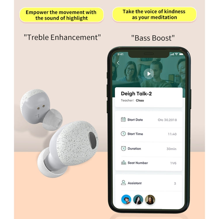 Calante T2S 5D Sound Effect Bluetooth 5.0 Wireless Bluetooth Earphone with Magnetic Charging Box, Support Call & Siri(Cherry Blossom Pink) - Bluetooth Earphone by Galante | Online Shopping South Africa | PMC TechLife | Buy Now Pay Later Mobicred