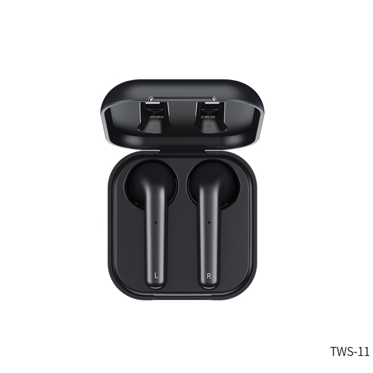 REMAX TWS-11 Bluetooth 5.0 True Wireless Bluetooth Stereo Music Earphone with Charging Box(Black) - TWS Earphone by REMAX | Online Shopping South Africa | PMC Jewellery
