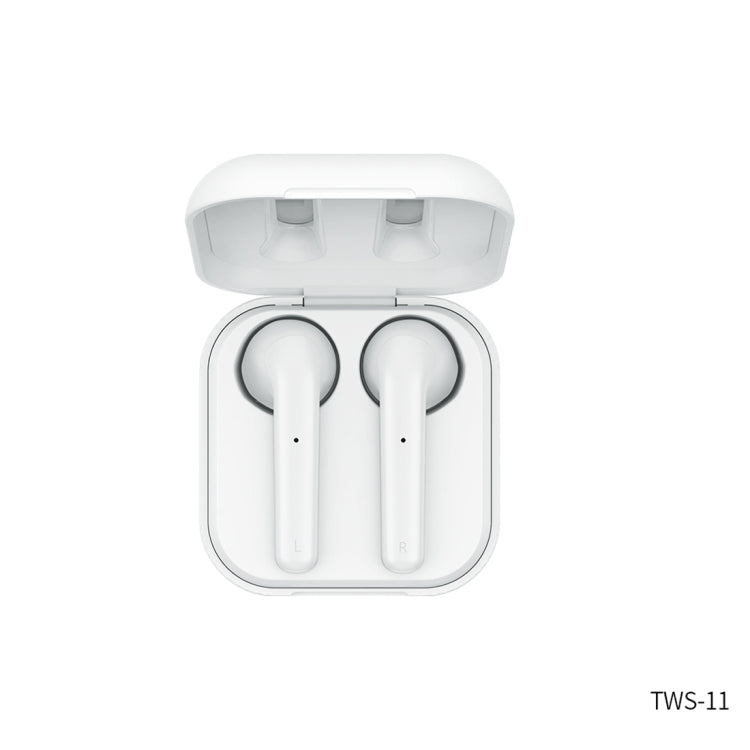 REMAX TWS-11 Bluetooth 5.0 True Wireless Bluetooth Stereo Music Earphone with Charging Box(White) - TWS Earphone by REMAX | Online Shopping South Africa | PMC Jewellery