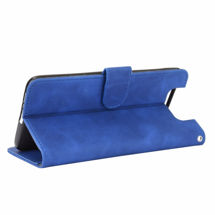 For Samsung Galaxy A80 Solid Color Skin Feel Magnetic Buckle Horizontal Flip Calf Texture PU Leather Case with Holder & Card Slots & Wallet(Blue) - free shipping - PMC TechLife - Order now!
