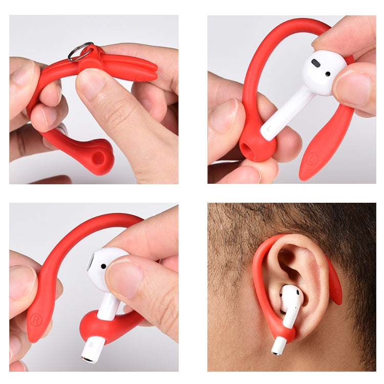 For AirPods 1 / 2 / AirPods Pro / Huawei FreeBuds 3 Wireless Earphones Silicone Anti-lost Lanyard Ear Hook(Silver) - Anti-lost & Holder by PMC Jewellery | Online Shopping South Africa | PMC Jewellery