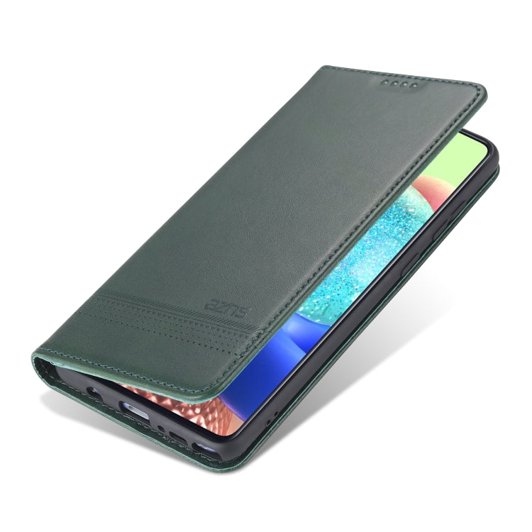 For Samsung Galaxy Note 10 Lite AZNS Magnetic Calf Texture Horizontal Flip Leather Case with Card Slots & Holder & Wallet(Dark Green) - free shipping - PMC TechLife - Order now!