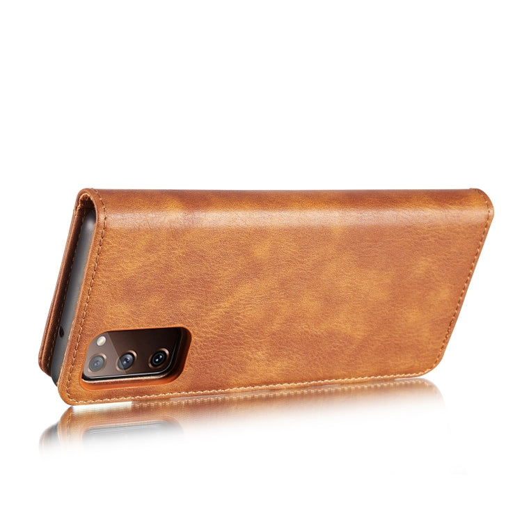 For Samsung Galaxy S20 FE DG.MING Crazy Horse Texture Flip Detachable Magnetic Leather Case with Holder & Card Slots & Wallet(Brown) - free shipping - PMC TechLife - Order now!