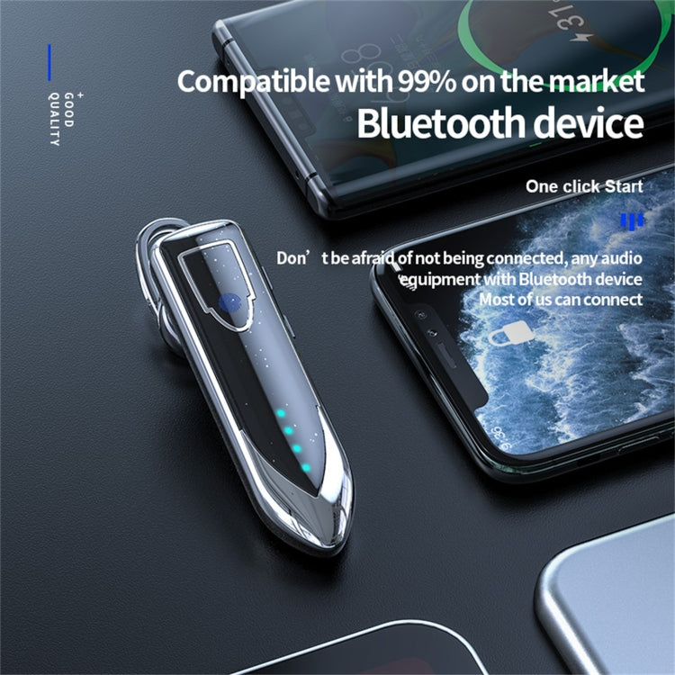 ME-3 Bluetooth 5.0 Business Style Touch Switch Bluetooth Earphone(Purple) - Bluetooth Earphone by PMC TechLife | Online Shopping South Africa | PMC TechLife