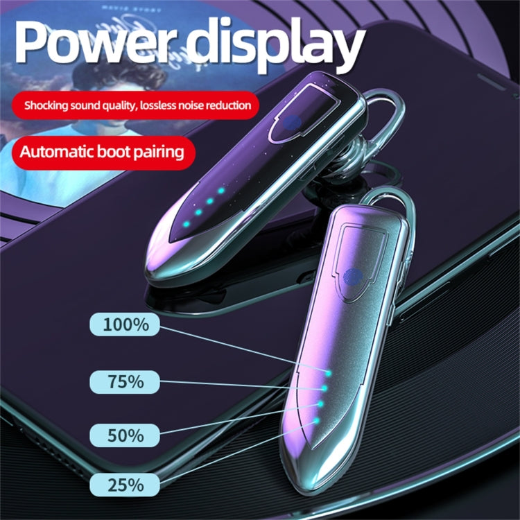 ME-3 Bluetooth 5.0 Business Style Touch Switch Bluetooth Earphone(Purple) - Bluetooth Earphone by PMC TechLife | Online Shopping South Africa | PMC TechLife