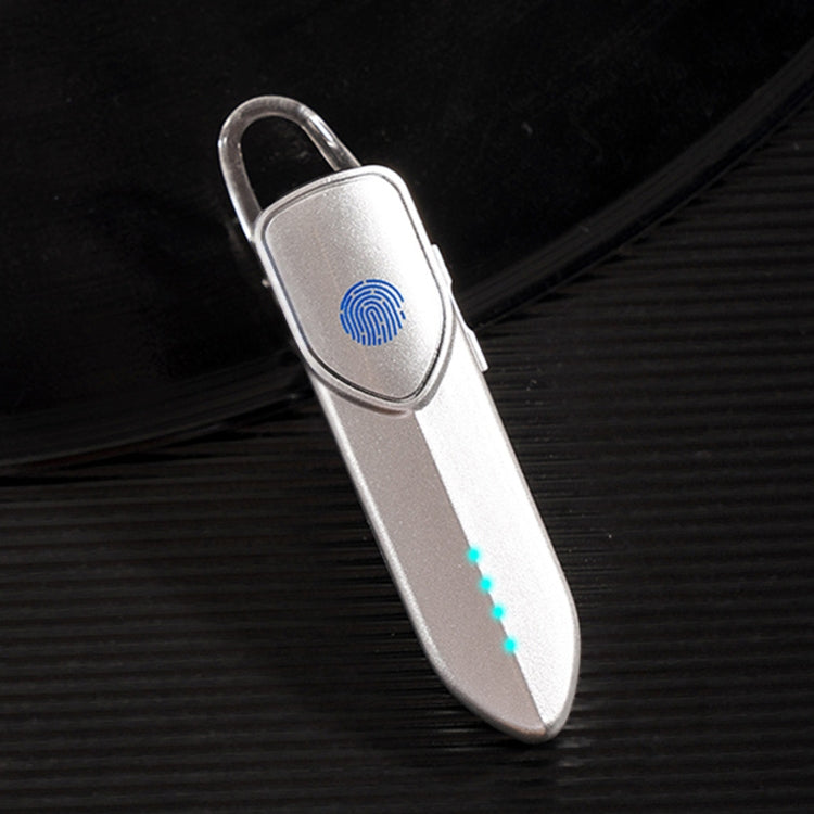 V19S Bluetooth 5.0 Business Style Fingerprint Touch Bluetooth Earphone(Silver) - Bluetooth Earphone by PMC TechLife | Online Shopping South Africa | PMC TechLife