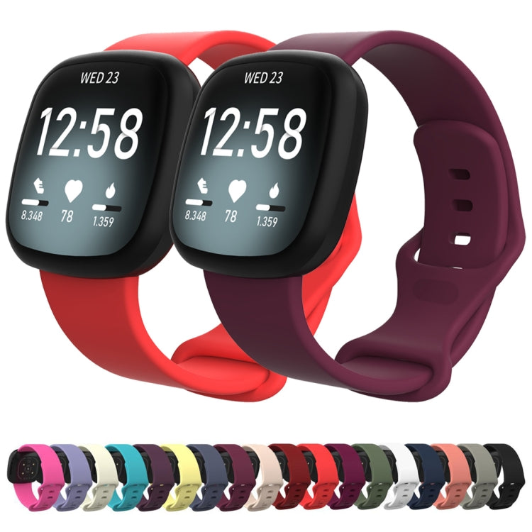 For Fitbit Versa 4 / Versa 3 / Sense 2 / Sense Silicone Watch Band, Size: L(Dark Green) - Watch Bands by PMC TechLife | Online Shopping South Africa | PMC TechLife | Buy Now Pay Later Mobicred