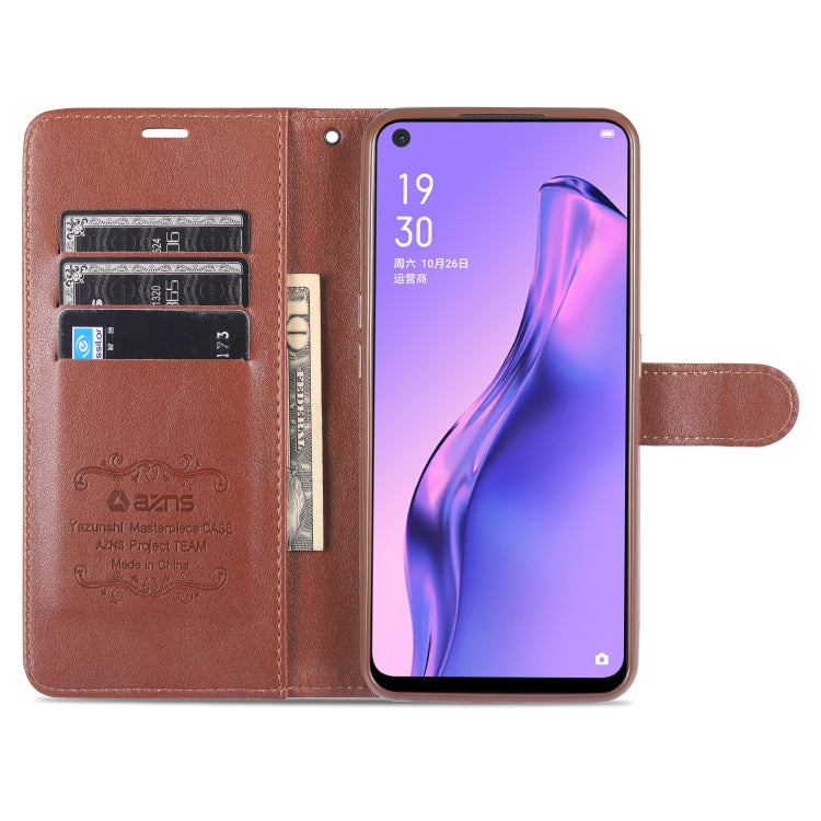 For OPPO A32 / A53 (2020) AZNS Sheepskin Texture Horizontal Flip Leather Case with Holder & Card Slots & Wallet(Black) - OPPO Cases by AZNS | Online Shopping South Africa | PMC TechLife | Buy Now Pay Later Mobicred