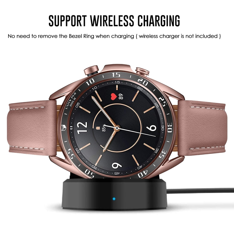 For Samsung Galaxy Watch 3 41mm Smart Watch Steel Bezel Ring, A Version(Black Ring White Letter) - Watch Cases by ENKAY | Online Shopping South Africa | PMC TechLife | Buy Now Pay Later Mobicred