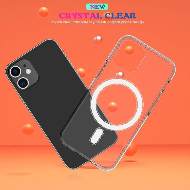 For iPhone 12 / 12 Pro Magsafe Case Simple Magnetic Ring All-inclusive Clear Crystal Acrylic PC +TPU Shockproof Case(Transparent) - free shipping - PMC TechLife - Order now!