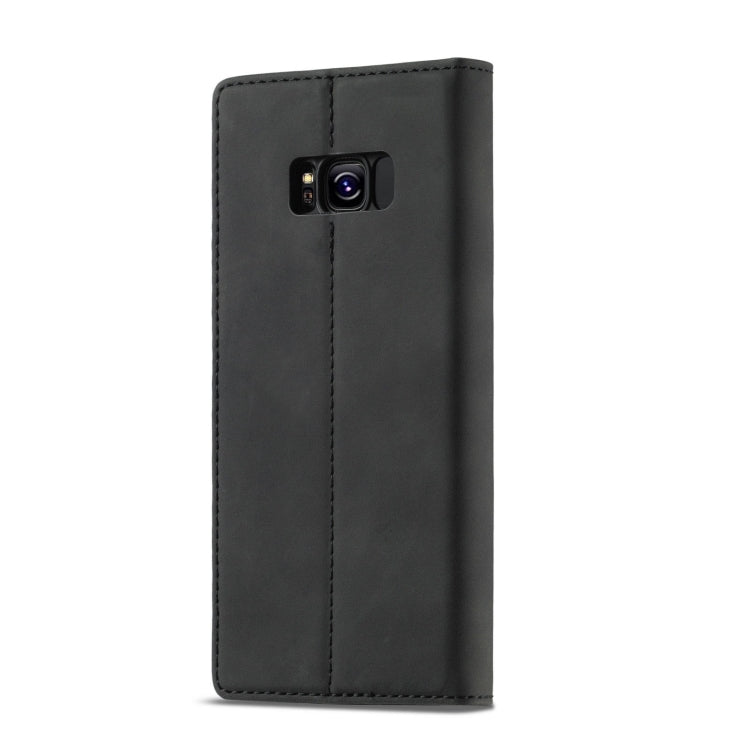 For Samsung Galaxy S8 LC.IMEEKE Strong Magnetism Ultra-thin Horizontal Flip Shockproof Matte TPU + PU Leather Case with Holder & Card Slots & Wallet(Black) - Galaxy Phone Cases by LC.IMEEKE | Online Shopping South Africa | PMC TechLife | Buy Now Pay Later Mobicred