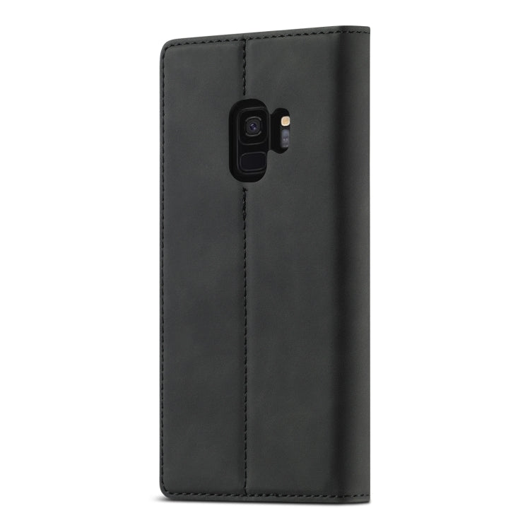 For Samsung Galaxy S9 LC.IMEEKE Strong Magnetism Ultra-thin Horizontal Flip Shockproof Matte TPU + PU Leather Case with Holder & Card Slots & Wallet(Black) - free shipping - PMC TechLife - Order now!