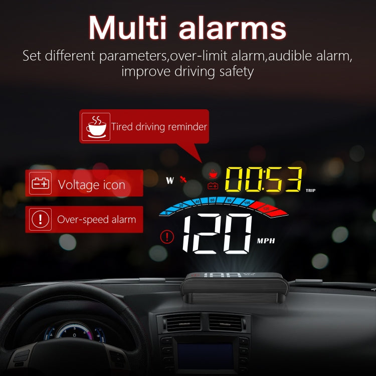 M16 Car HUD Head-up Display GPS Speed Meter Speed / Voltage - Head Up Display System by PMC TechLife | Online Shopping South Africa | PMC TechLife