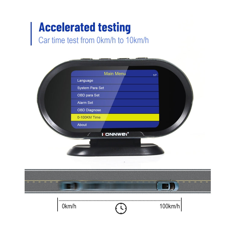 KONNWEI KW206 2 in 1 OBDII / EOBD12V Car Fault Scanner + 3.5 inch LCD Monitor - free shipping - PMC TechLife - Order now!
