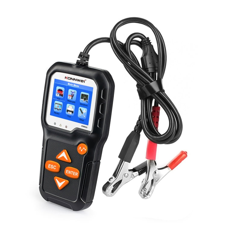 KONNWEI KW650 6V- 12V Car Motorcycle Battery Lawn Mower Detector with 2.4 inch Color Display & Waveform Graph - free shipping - PMC TechLife - Order now!