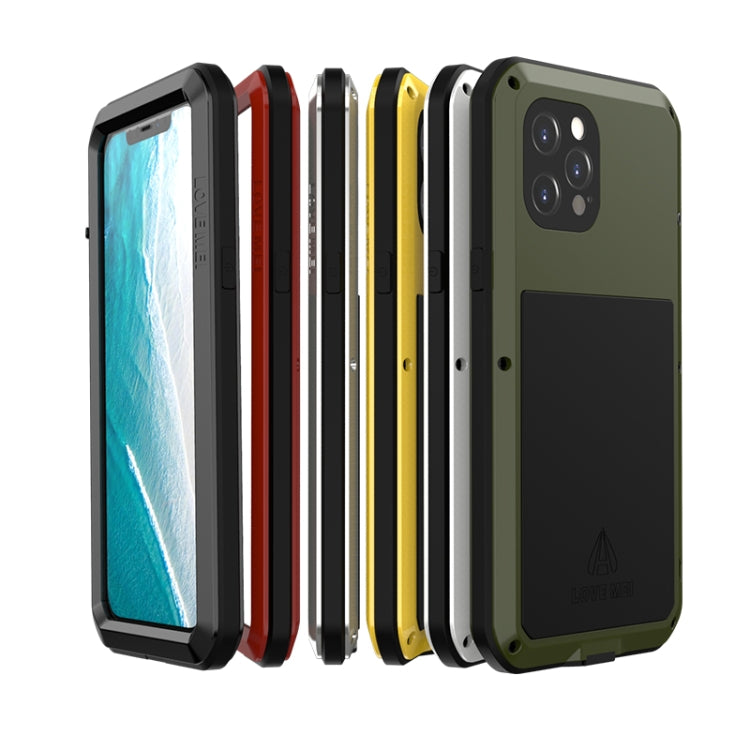For iPhone 12 Pro Max LOVE MEI Metal Shockproof Life Waterproof Dustproof Protective Case(Army Green) - free shipping - PMC TechLife - Order now!