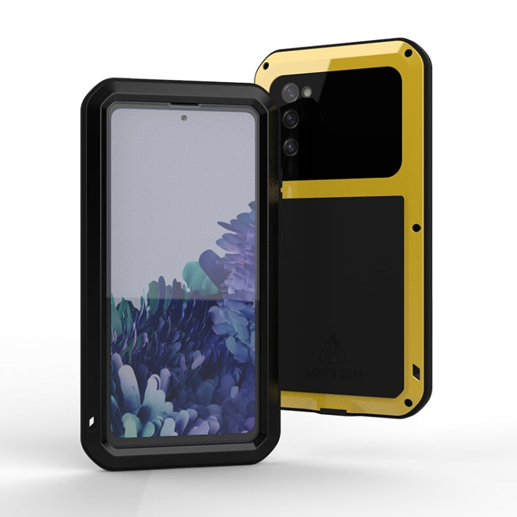 For Samsung Galaxy S20 FE LOVE MEI Metal Shockproof Waterproof Dustproof Protective Case with Glass(Silver) - Galaxy S20 FE Cases by NILLKIN | Online Shopping South Africa | PMC TechLife | Buy Now Pay Later Mobicred