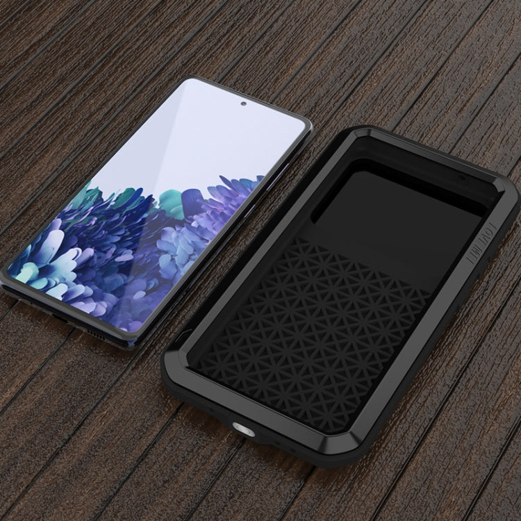 For Samsung Galaxy S20 FE LOVE MEI Metal Shockproof Waterproof Dustproof Protective Case with Glass(Army Green) - free shipping - PMC TechLife - Order now!