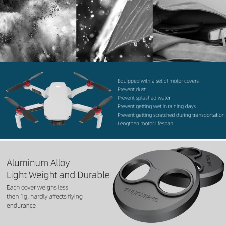 Sunnylife Dust-proof Waterproof Aluminum Alloy Motor Cover for DJI Mini 3 Pro/Mavic Mini/Mini SE(Black) - free shipping - PMC TechLife - Order now!