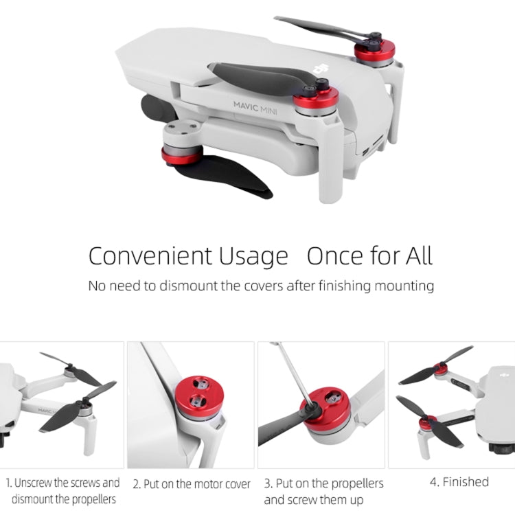 Sunnylife Dust-proof Waterproof Aluminum Alloy Motor Cover for DJI Mini 3 Pro/Mavic Mini/Mini SE(Black) - free shipping - PMC TechLife - Order now!