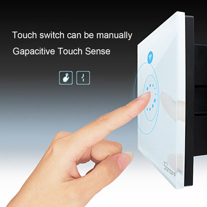 Sonoff  Touch 120mm 1 Gang Tempered Glass Panel Wall Switch Smart Home Light Touch Switch, Compatible with Alexa and Google Home, AC 90V-250V 400W 2A - Smart Socket by PMC Jewellery | Online Shopping South Africa | PMC Jewellery