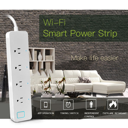 10A Home Smart WiFi Power Strip Surge Protector 4 Outlet Wireless Power Extension Socket, Support APP Operation & Timing Switch, US Plug - Smart Socket by PMC Jewellery | Online Shopping South Africa | PMC Jewellery