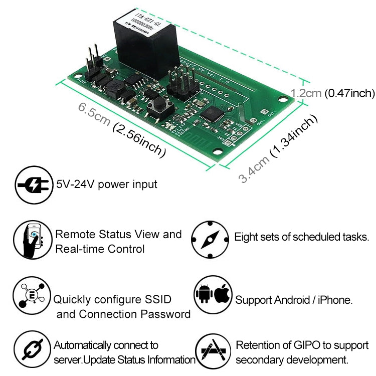 Sonoff SV 10A Single Channel WiFi Wireless Remote Timing Smart Switch Relay Module Works with Alexa and Google Home, Support iOS and Android, DC 5V-24V - Home Automation Modules by Sonoff | Online Shopping South Africa | PMC Jewellery