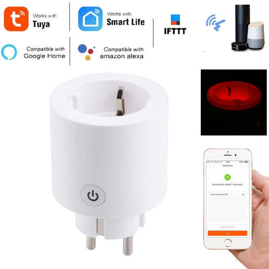 JH-G01E 16A 2.4GHz WiFi Control Smart Home Power Socket Works with Alexa  & Google Home, Support LED Indicator, AC 100-240V, EU Plug(White) - Smart Socket by PMC Jewellery | Online Shopping South Africa | PMC Jewellery