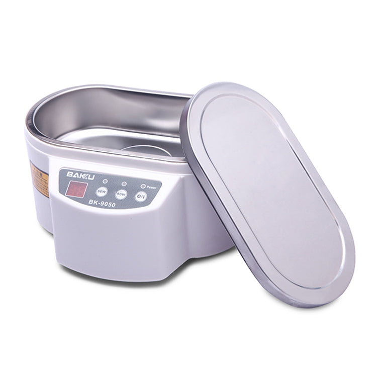 BAKU BK-9050 30W / 50W Adjustable 0.6L LCD Display Ultrasonic Cleaner, AC 220V(White) - Ultrasonic Cleaner by BAKU | Online Shopping South Africa | PMC TechLife | Buy Now Pay Later Mobicred
