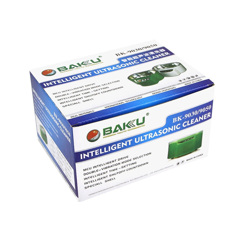 BAKU BK-9050 30W / 50W Adjustable 0.6L LCD Display Ultrasonic Cleaner, AC 220V(White) - Ultrasonic Cleaner by BAKU | Online Shopping South Africa | PMC TechLife | Buy Now Pay Later Mobicred