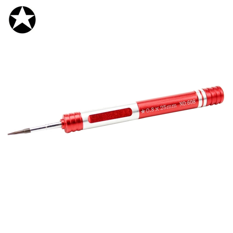 608-0.8 Pentalobe 0.8 Screwdriver for iPhone Charging Port Screws(Red) - Screwdriver by JIAFA | Online Shopping South Africa | PMC Jewellery