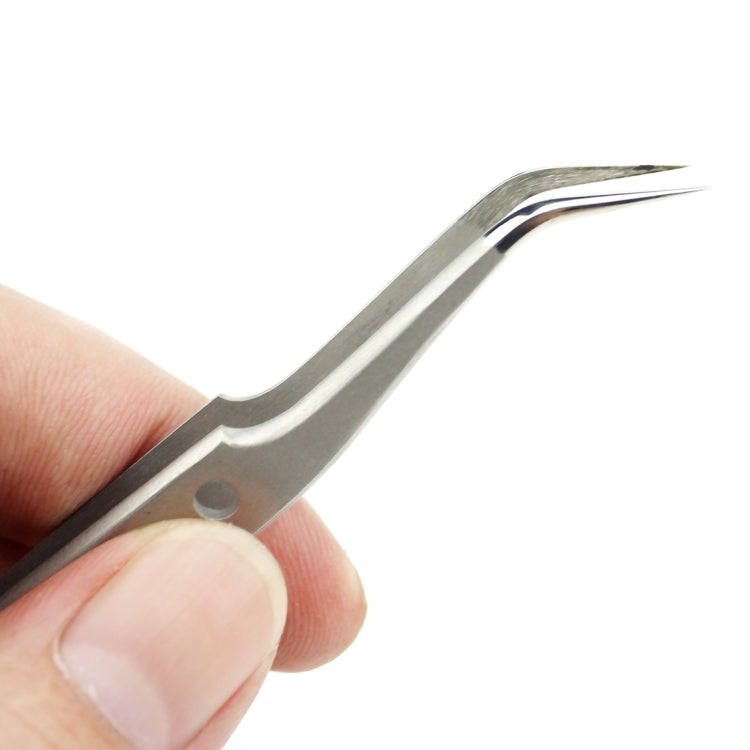 JIAFA JF-602 High-strength Curved Tip Tweezers(Silver) - Tweezers by JIAFA | Online Shopping South Africa | PMC TechLife | Buy Now Pay Later Mobicred