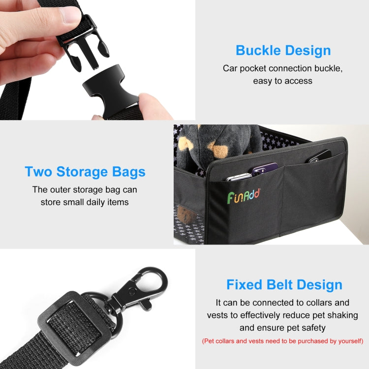 FunAdd Breathable and Foldable Pet Dog Car Basket Anti-dirty Waterproof Pad (Black) - Pet Storages & Bags by FunAdd | Online Shopping South Africa | PMC TechLife | Buy Now Pay Later Mobicred