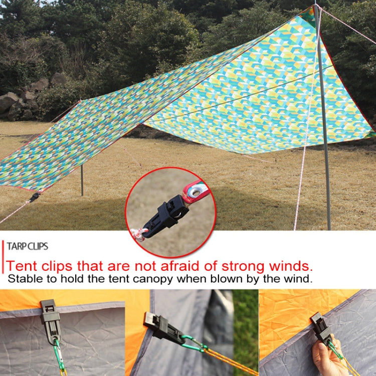 20 PCS Outdoor Tent Awnings Windproof Fixing Clip Multifunctional Wind Rope Buckle (Black) - Tents & Accessories by PMC TechLife | Online Shopping South Africa | PMC TechLife | Buy Now Pay Later Mobicred