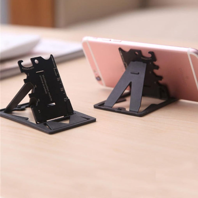 Multi-function Folding Stainless Steel Tool Card Bottle Opener Phone Holder - Desktop Holder by PMC Jewellery | Online Shopping South Africa | PMC Jewellery