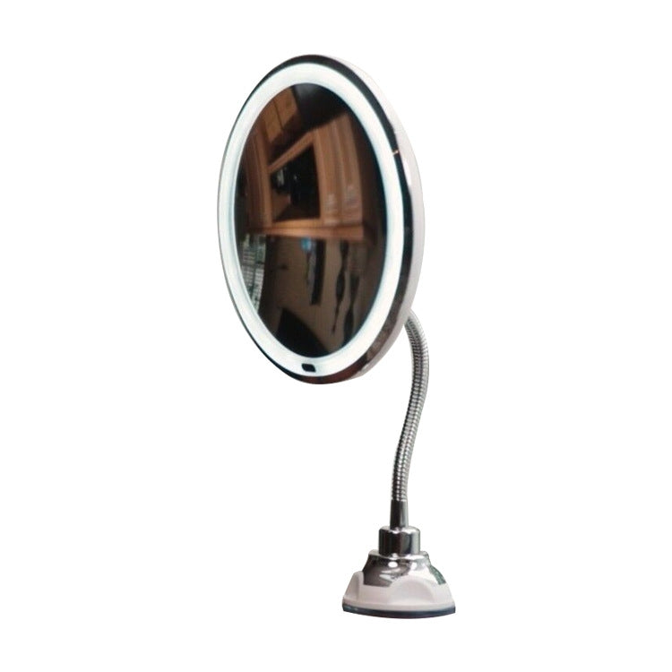 Suction Cup Type LED Lighted Makeup Mirror Flexible Wall Mounted Folding Mirror - Mirror by PMC Jewellery | Online Shopping South Africa | PMC Jewellery