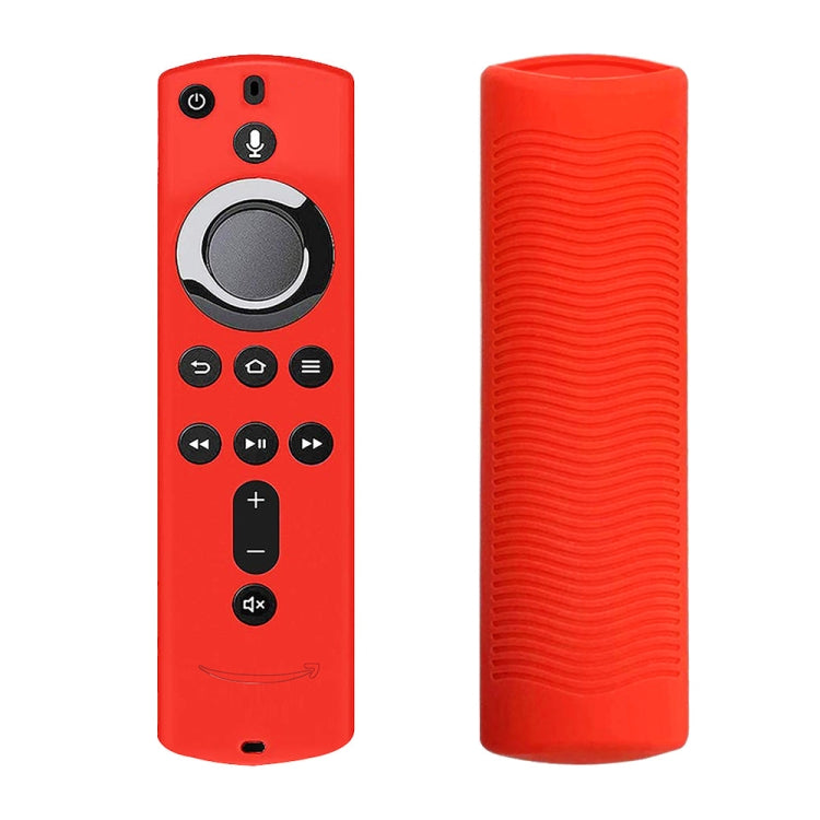 Non-slip Texture Washable Silicone Remote Control Cover for Amazon Fire TV Remote Controller (Red) - Remote Control Covers by PMC TechLife | Online Shopping South Africa | PMC TechLife