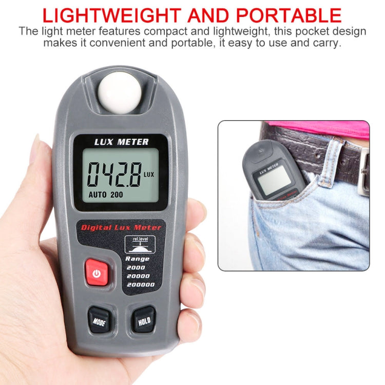 MT-30 LCD Portable Digital Light Lux Meter for Factory / School / House Various Occasion, Range: 0.1-200,000 Lux - free shipping - PMC TechLife - Order now!
