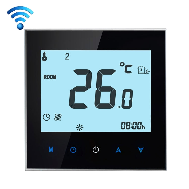 BHT-1000-GA-WIFI 3A Load Water Heating Type Touch LCD Digital WiFi Heating Room Thermostat, Display Clock / Temperature / Periods / Time / Week / Heat etc.(Black) - Indoor Thermometer by PMC TechLife | Online Shopping South Africa | PMC TechLife