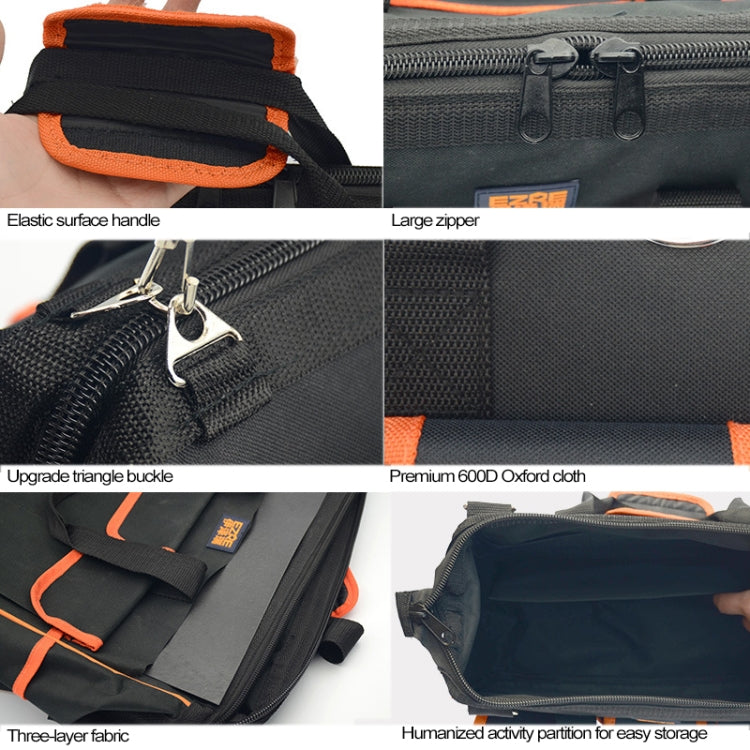EZRE Multi-function Oxford Cloth Electrician Belt Pouch Maintenance Tools Handbag Shoulder Bag Convenient Tool Bag, Size : 15 inch - free shipping - PMC TechLife - Order now!