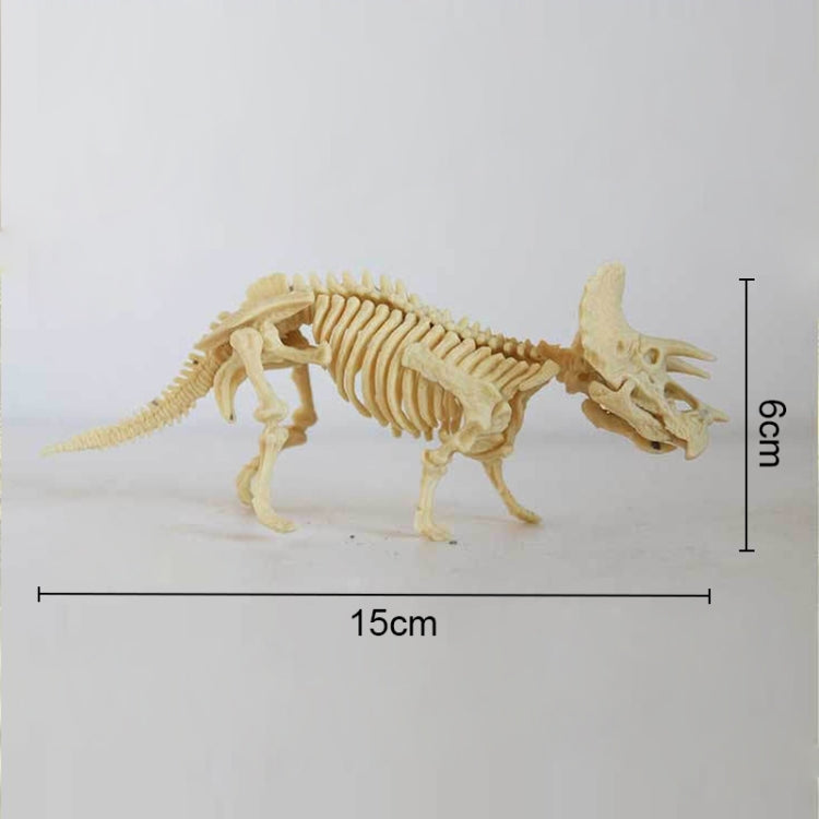 Assembled Triceratops Skeleton Archaeological Excavation Toys Simulation Fossil Model Manual Toys - DIY Developmental Toys by PMC Jewellery | Online Shopping South Africa | PMC Jewellery