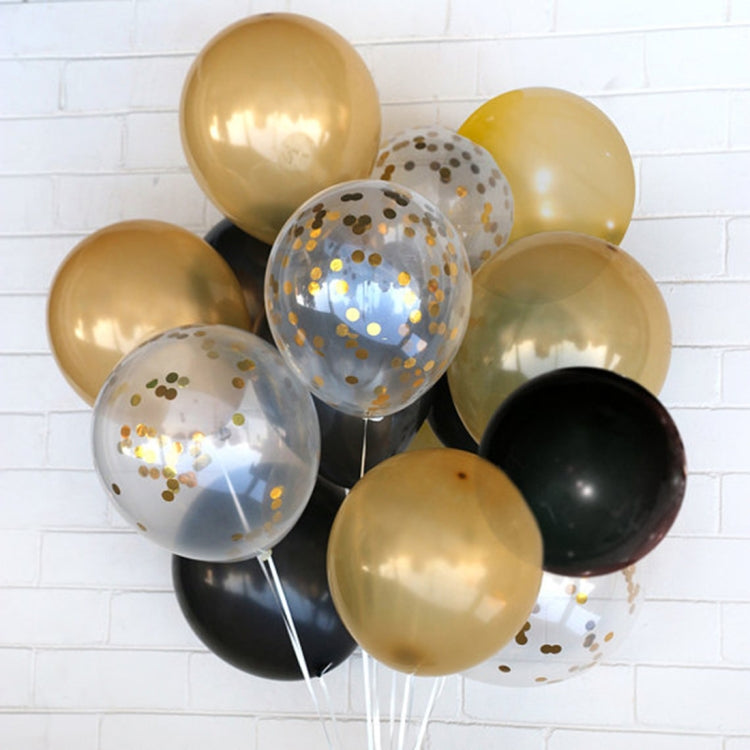 5 PCS 12 inch Transparent Gold Sequins Confetti Balloons, Holiday Party Wedding Decoration Confetti Balloons, Random Style Delivery - free shipping - PMC TechLife - Order now!