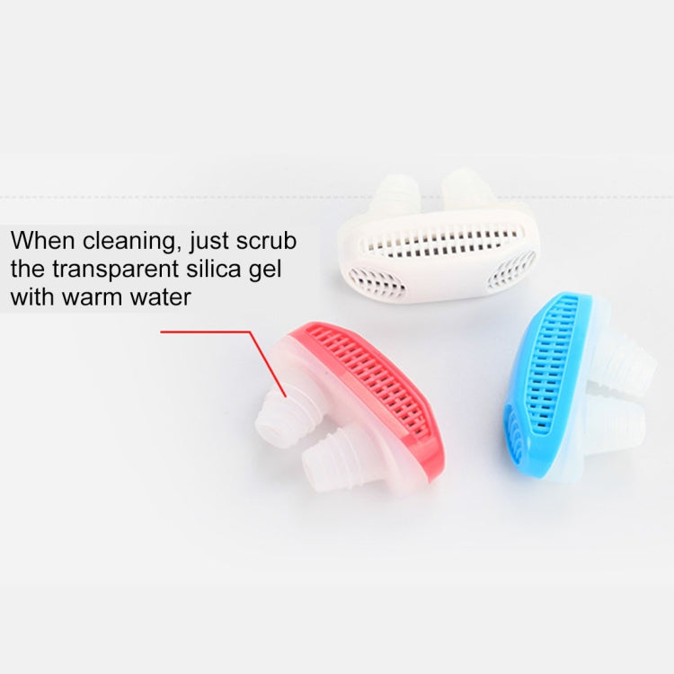 2 in 1 ABS Silicone Anti Snoring Air Purifier (Red) - Anti Snoring Tools by PMC Jewellery | Online Shopping South Africa | PMC Jewellery