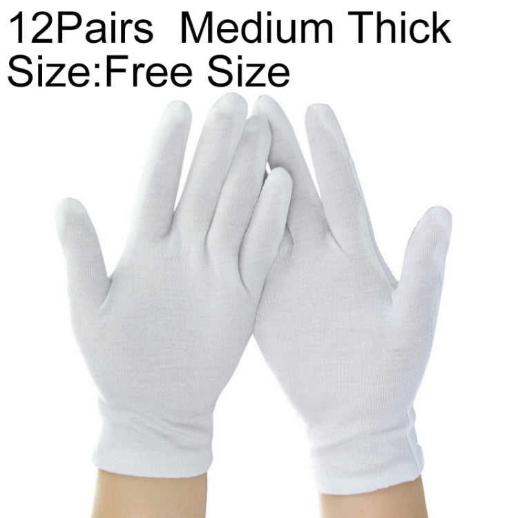 12 Pairs Pure Cotton Working Gloves, Medium Thick Size���Free Size - free shipping - PMC TechLife - Order now!