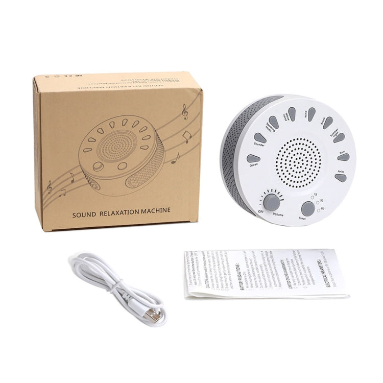 White Noise Machine Sleep Aid Device Improves Sleeping with Nine Timed Music(White) - Massage & Relaxation by PMC Jewellery | Online Shopping South Africa | PMC Jewellery