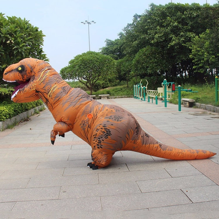Inflatable Dinosaur Adult Costume Halloween Inflated Dragon Costumes Party Carnival Costume for Women Men(Brown) - Halloween Clothing by PMC TechLife | Online Shopping South Africa | PMC TechLife | Buy Now Pay Later Mobicred