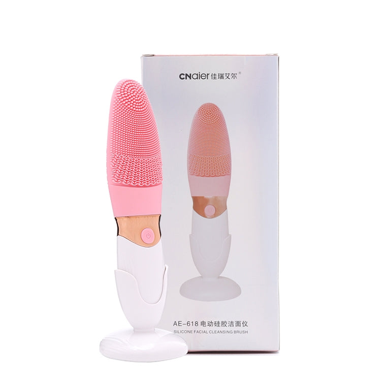 CNaier AE-618 Battery-powered Silicone Acoustic Wave Face Skin Care Electric Facial Cleanser (Pink) - free shipping - PMC TechLife - Order now!