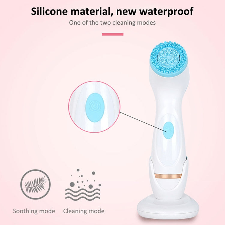 CNaier AE-868 Battery-powered Silicone Ultrasonic Vibration Face Skin Care Electric Facial Cleanser (Blue) - free shipping - PMC TechLife - Order now!