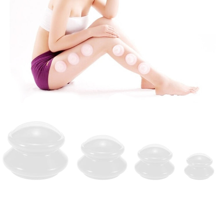 4 Cups / Set Health Care Body Massage Cupping Therapy Anti Cellulite Silicone Vacuum Cups(White) - free shipping - PMC TechLife - Order now!
